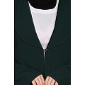 Coat collar Abaya with white inner- Bottle Green Coat collar Abaya with white inner- Bottle Green